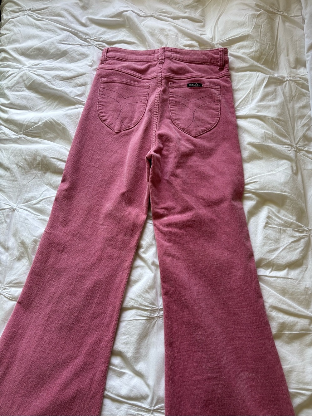 Rolla’s Women's Pink High-Rise Wide-Leg Jeans
